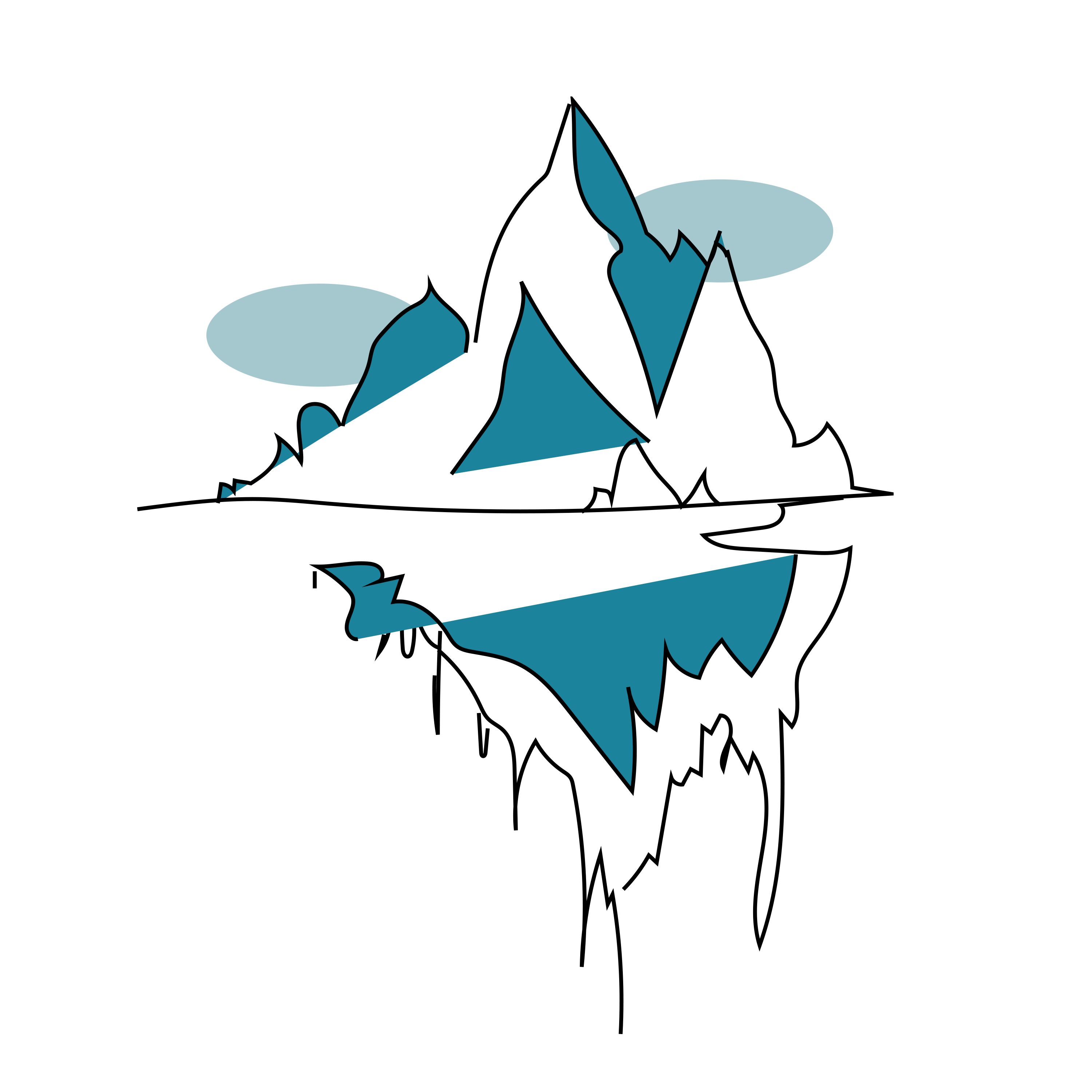 Illustrated Arctic landscape from the Arctic Comics Journal